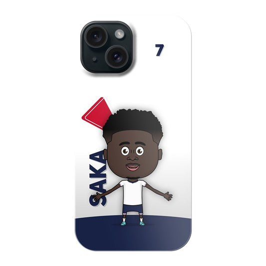Bukayo Saka - Fully Printed Hard Phone Case - iPhone - FootyToons