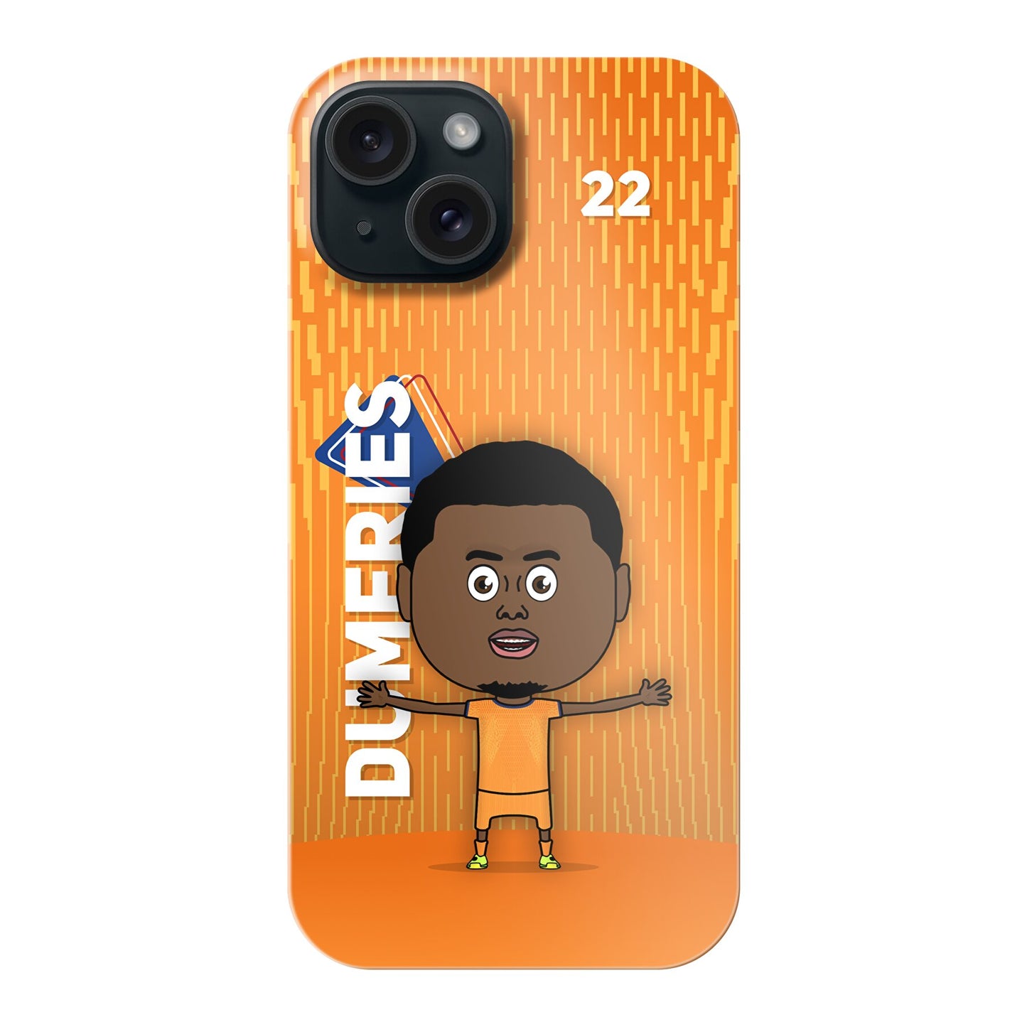 Denzel Dumfries - Fully Printed Hard Phone Case - iPhone - FootyToons