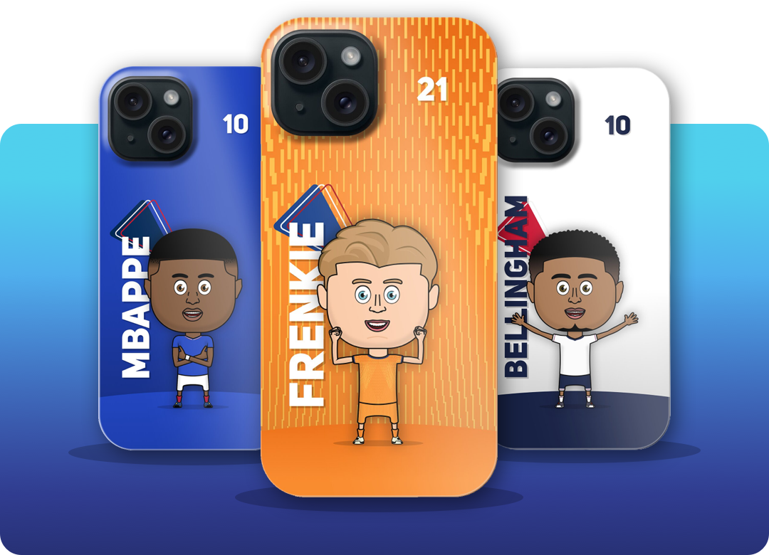 Voetbal speler telefoonhoesjes Nation - FootyToons