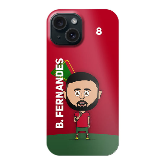 Bruno Fernandes - Fully Printed Hard Phone Case - iPhone - FootyToons